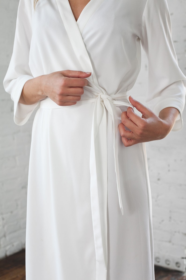 white bride robe