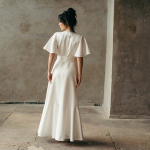 Boho Wedding Dress, Elopement Dress, Beach Wedding Dress, Bohemian Wedding Dress, Wedding Gown, Simple Wedding Dress image 8