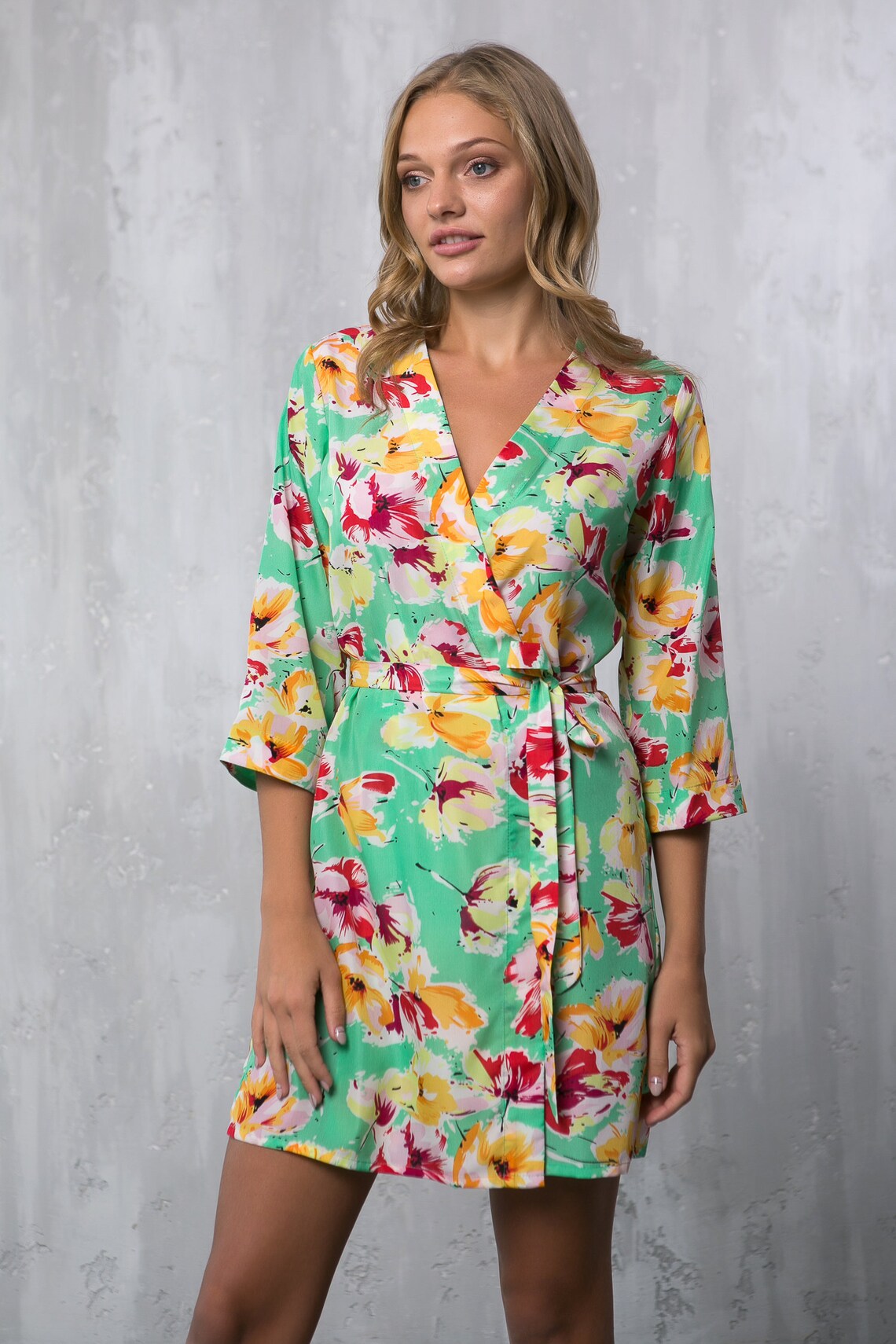 Bridesmaid Robes Floral Robe For Bridesmaids Wedding Robe Etsy