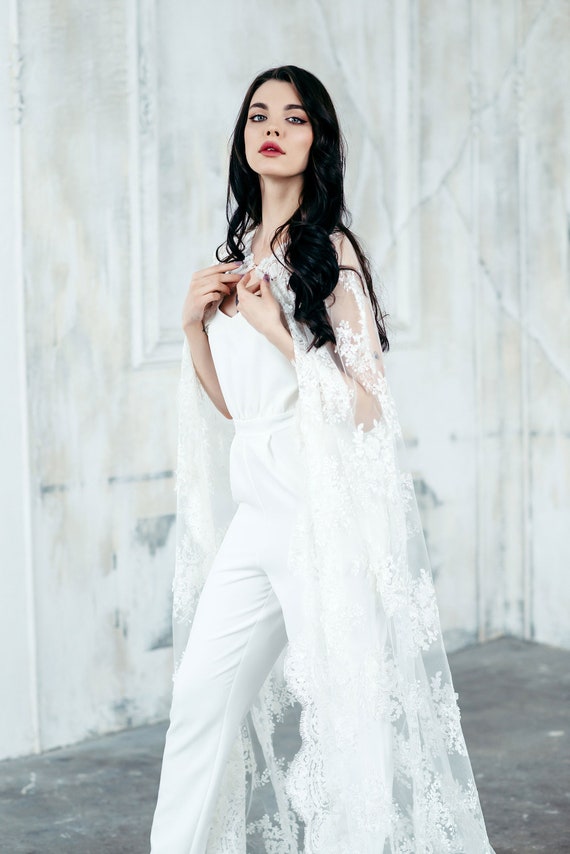 Jumpsuit with lace overlay sale