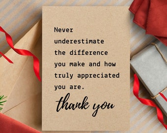 Employee Thank You, Staff Appreciation Card, Coworker Thank You, Employee Recognition, Appreciation Card, Greeting Card,
