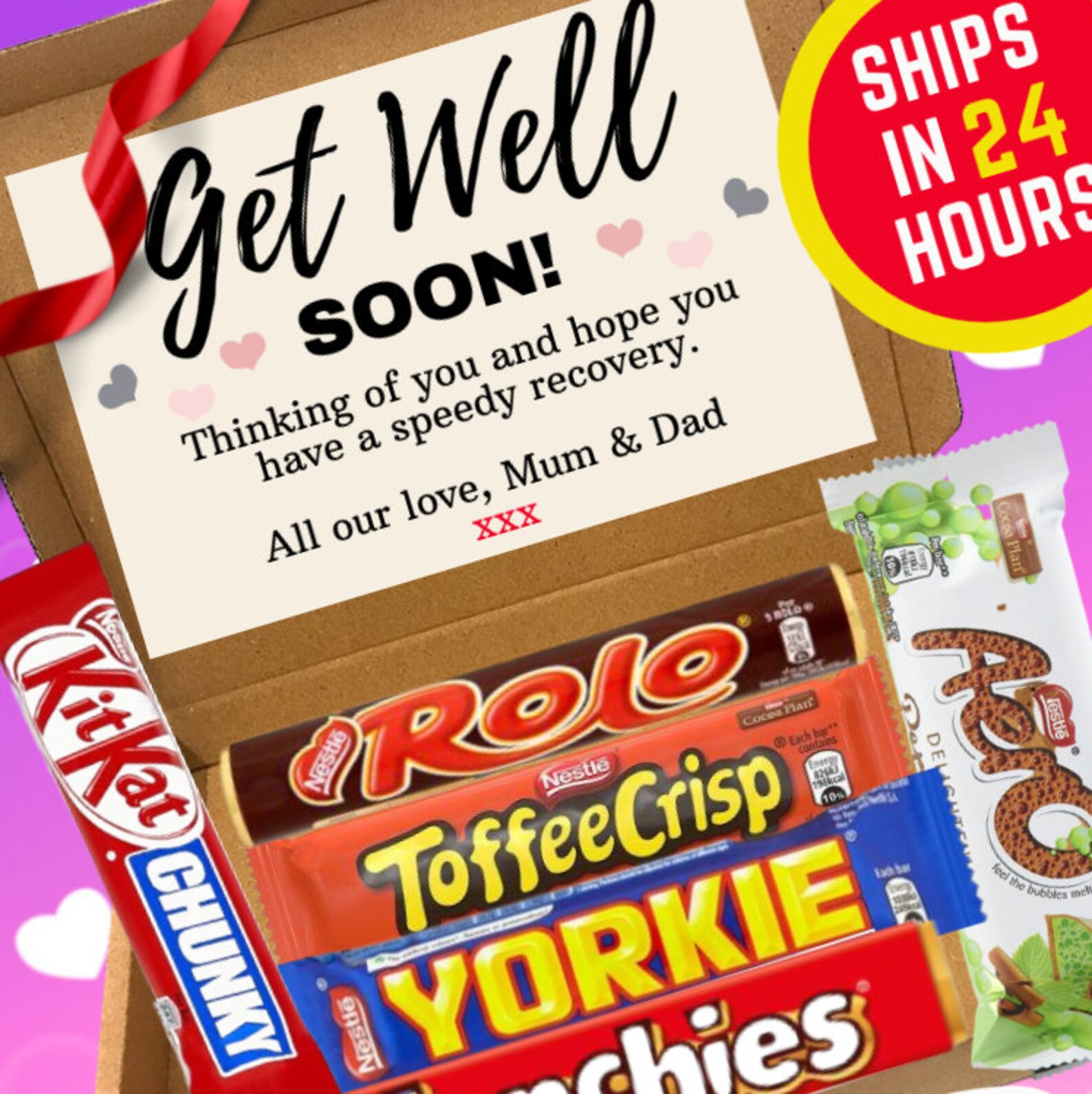 Get Well Soon Care Package Feel Better Gift Feeling Sick Etsy UK