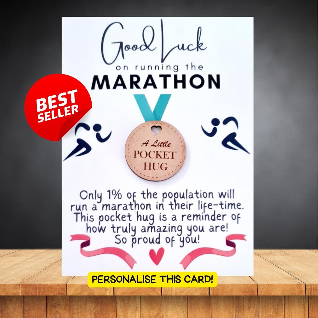 ANY Marathon Good Luck Card - Marathon Runner Card - Personalized for ...
