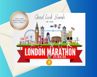 London 2025 Marathon - Card to send someone running the London Marathon