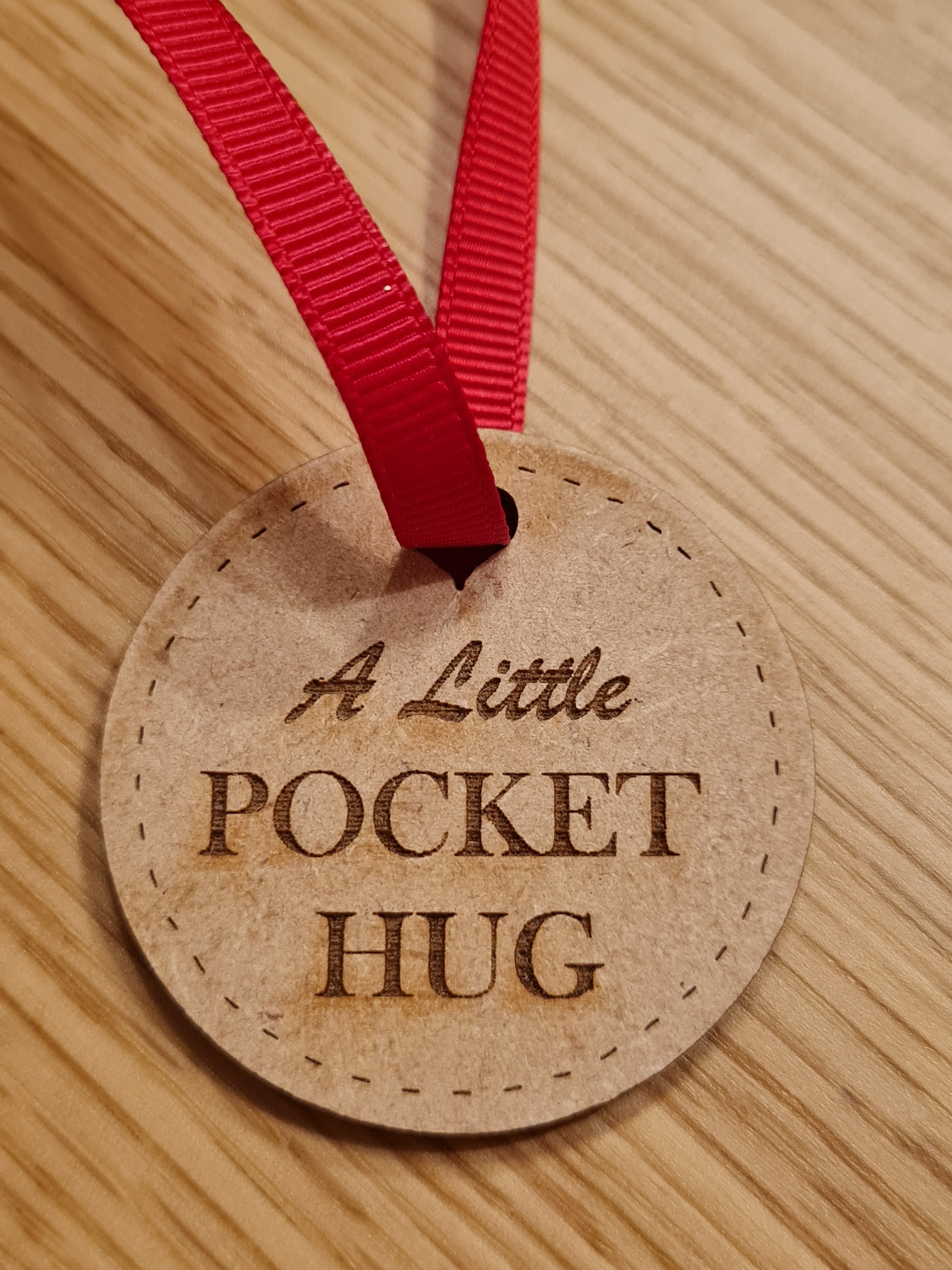 Personalised Little Pocket Hug Heart Token Card & Poem Gift Etsy