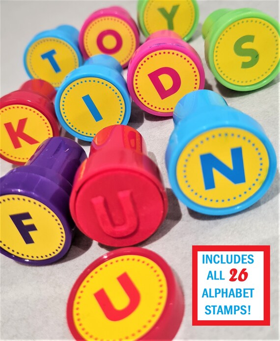 Alphabet Stamping Kit Educational Kids Activity Set | Etsy