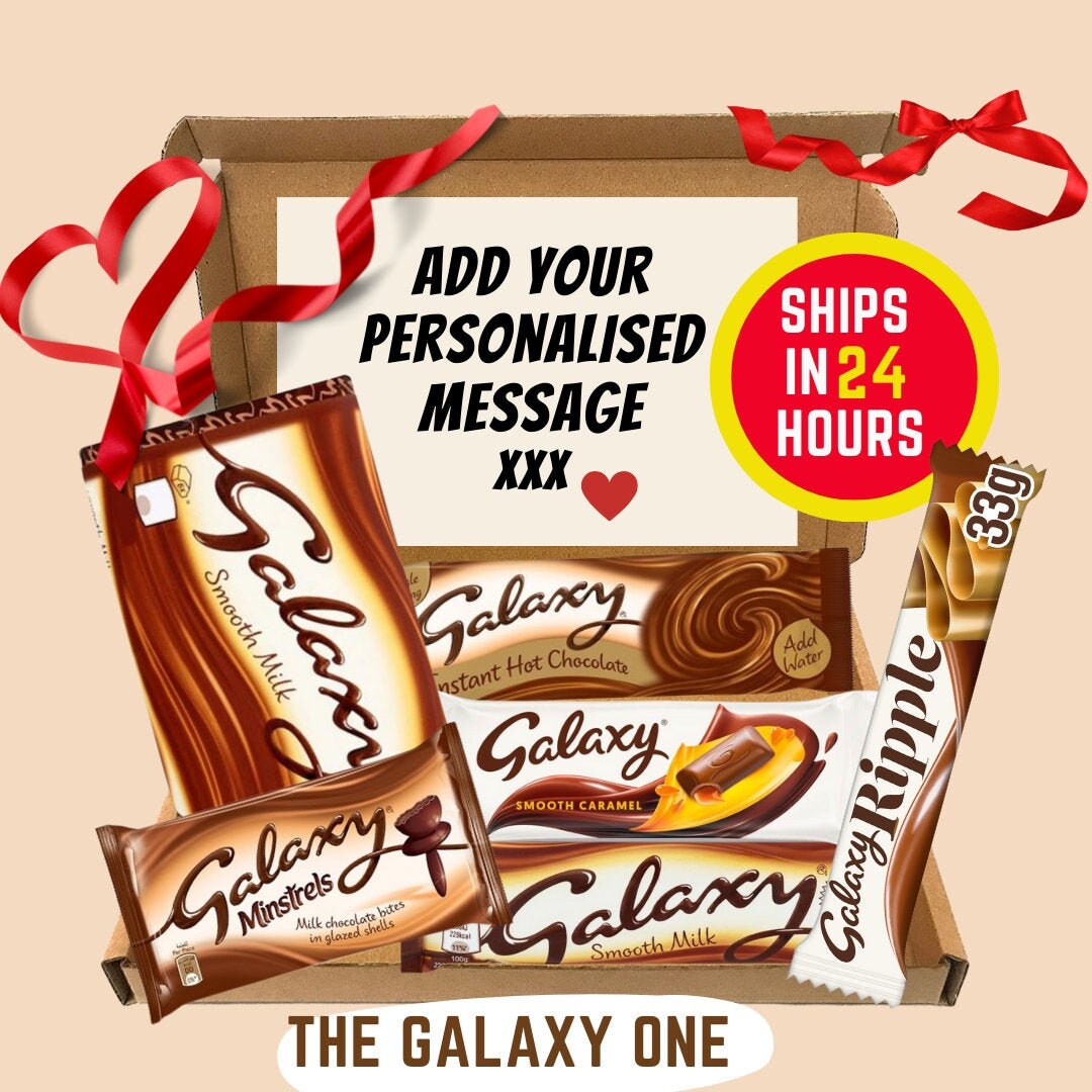 Galaxy Chocolate Bar Gift Box Present Hamper Personalised Etsy