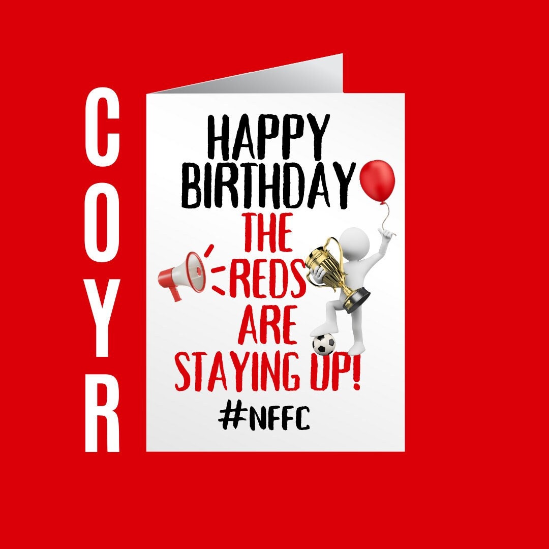 Nottingham Forest Birthday Cards Football Cards NFFC City Etsy