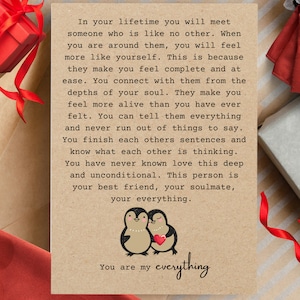 Carte d'anniversaire My Everything - Carte d'anniversaire pour petite amie - Carte d'anniversaire pour petit ami - Carte d'anniversaire pour mari ou femme - Carte romantique