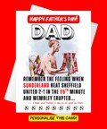 Sunderland AFC Premier League Cards Father's Day Birthday Anniversary ANY Occasion Wembley Stadium Erupts
