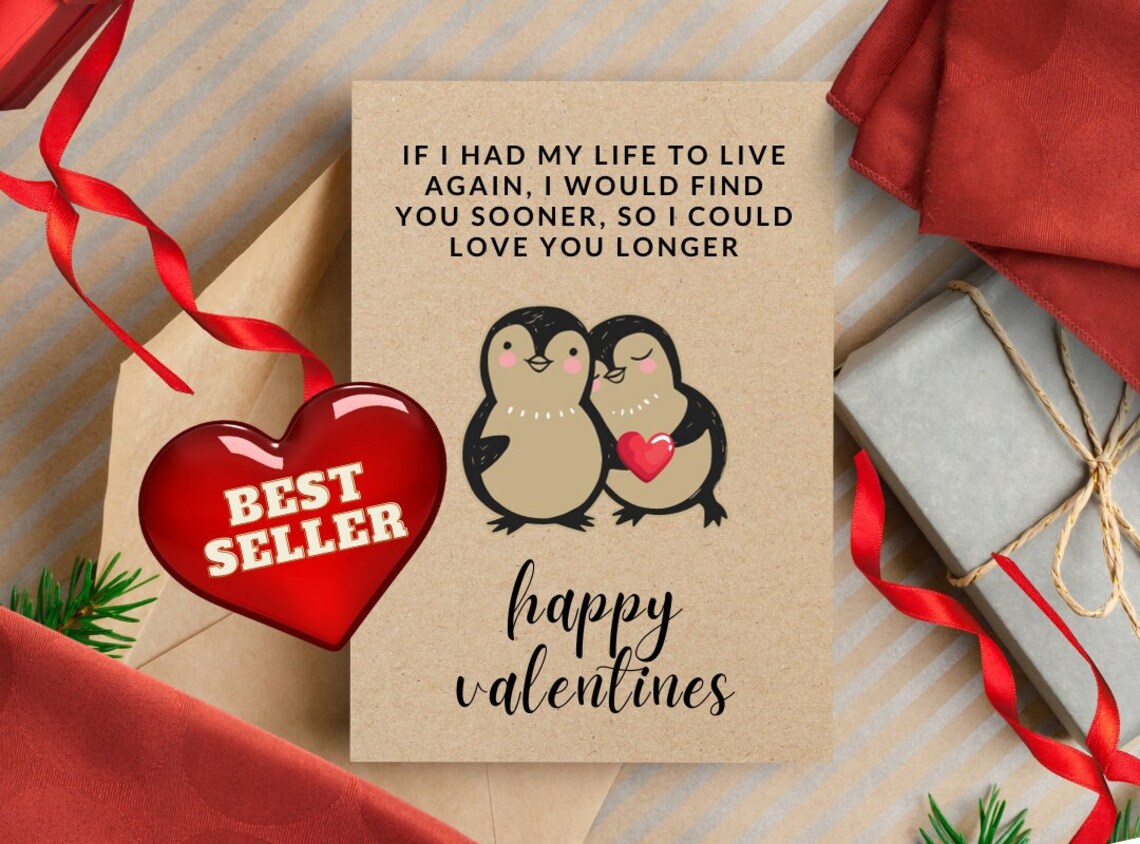 Love You Longer Poem Valentines Day Card, Romantic Valentines Day Card ...