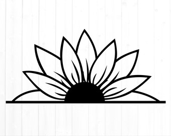 Svg Sunflower Design - Etsy
