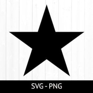 星の SVG カット ファイル、商用利用のカッティング マシン ファイル、基本的な星の PNG、星の T シャツ デザイン、基本的な形状の SVG、宇宙のクリップアート、即時ダウンロード