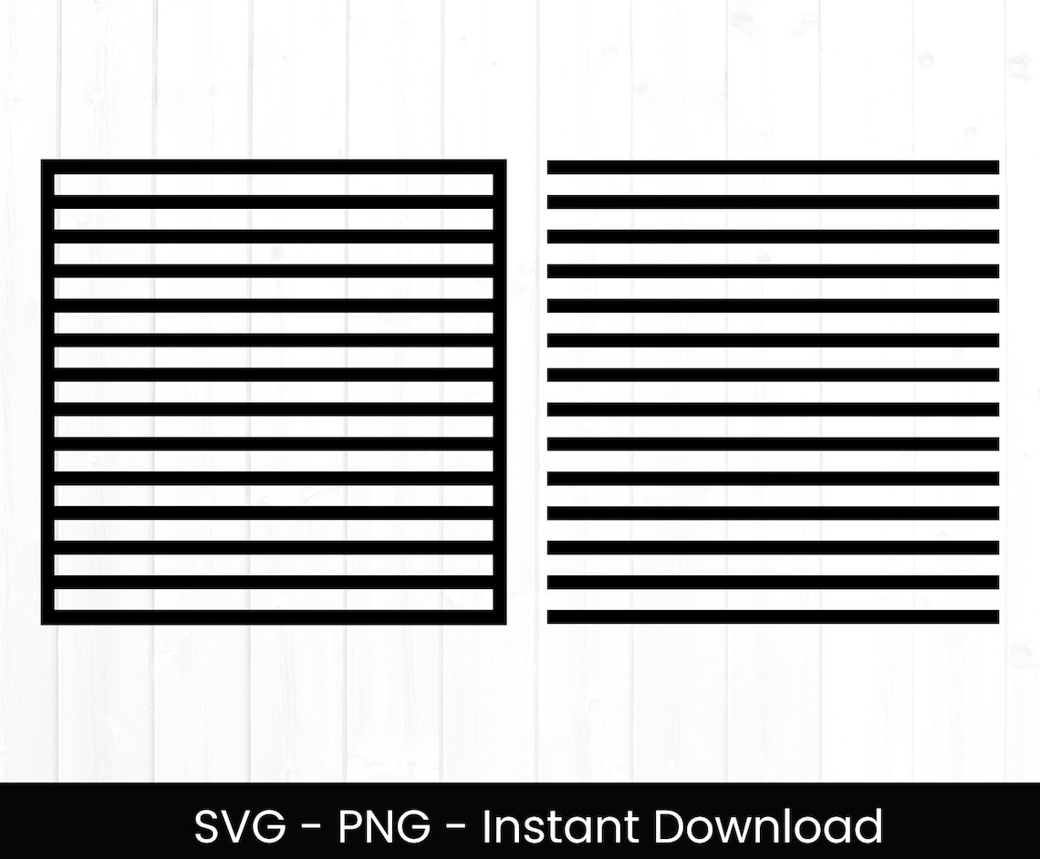 Stripes Svg Cut File Line Pattern with Border Cricut | Etsy