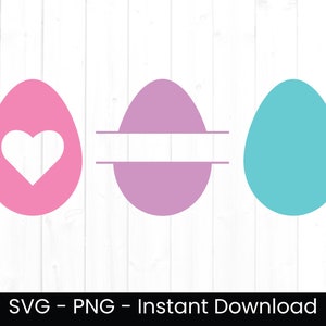 Svg de Pâques, ufs de Pâques, conception d'oeufs de Pâques, fichiers Svg, lot Svg, fichier coupé, oeuf coeur Svg, Pâques Png, usage commercial