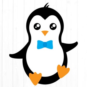 Penguin SVG, Penguin de uso comercial, Archivo de corte en capas, Diseño digital, Clipart Png, Boy Penguin SVG, Invierno PNG