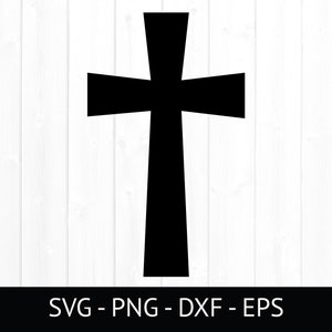Croix chrétienne à usage commercial, fichier coupé, croix chrétienne SVG, Faith Png, Religion Clipart, téléchargement instantané, forme de base DXF, fichier EPS