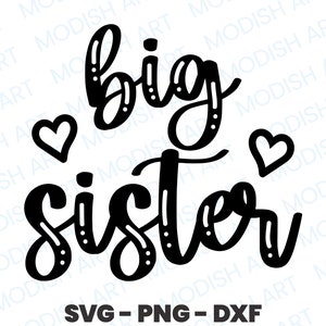 Große Schwester SVG für kommerzielle Nutzung, Schwestern Png, Geschwister Design, Clipart PNG, geschnittene Datei, sofortiger Download, süßes Tshirt Design
