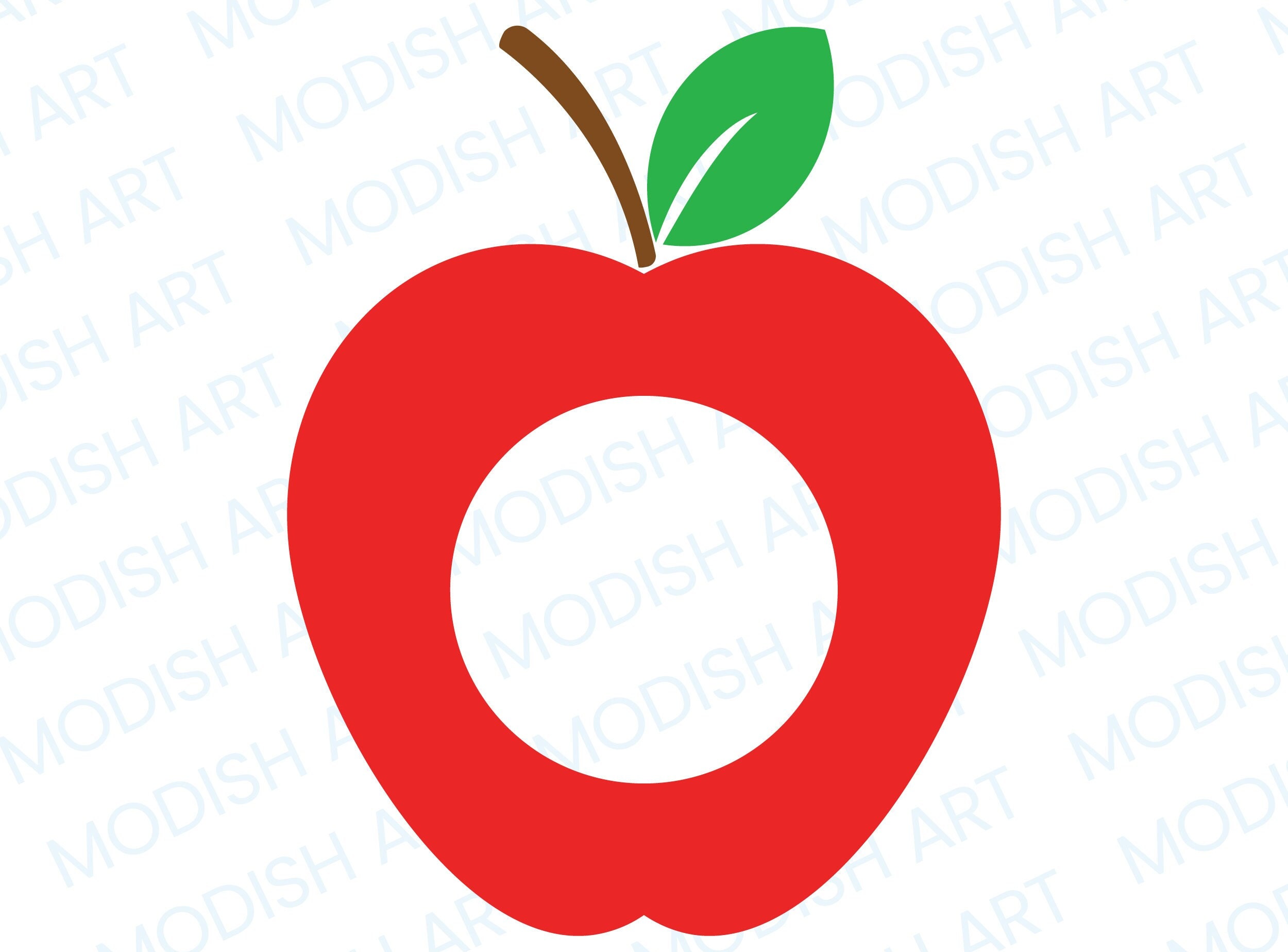 Apple Svg for Commercial Use, Monogram Apple Png, Teacher Apple Design ...