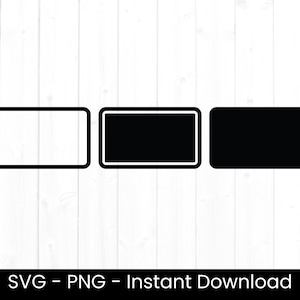 Afgeronde rechthoeken SVG voor commercieel gebruik, rechthoek gesneden bestand, SVG-bundel, digitaal ontwerp, clipart PNG, vorm PNG
