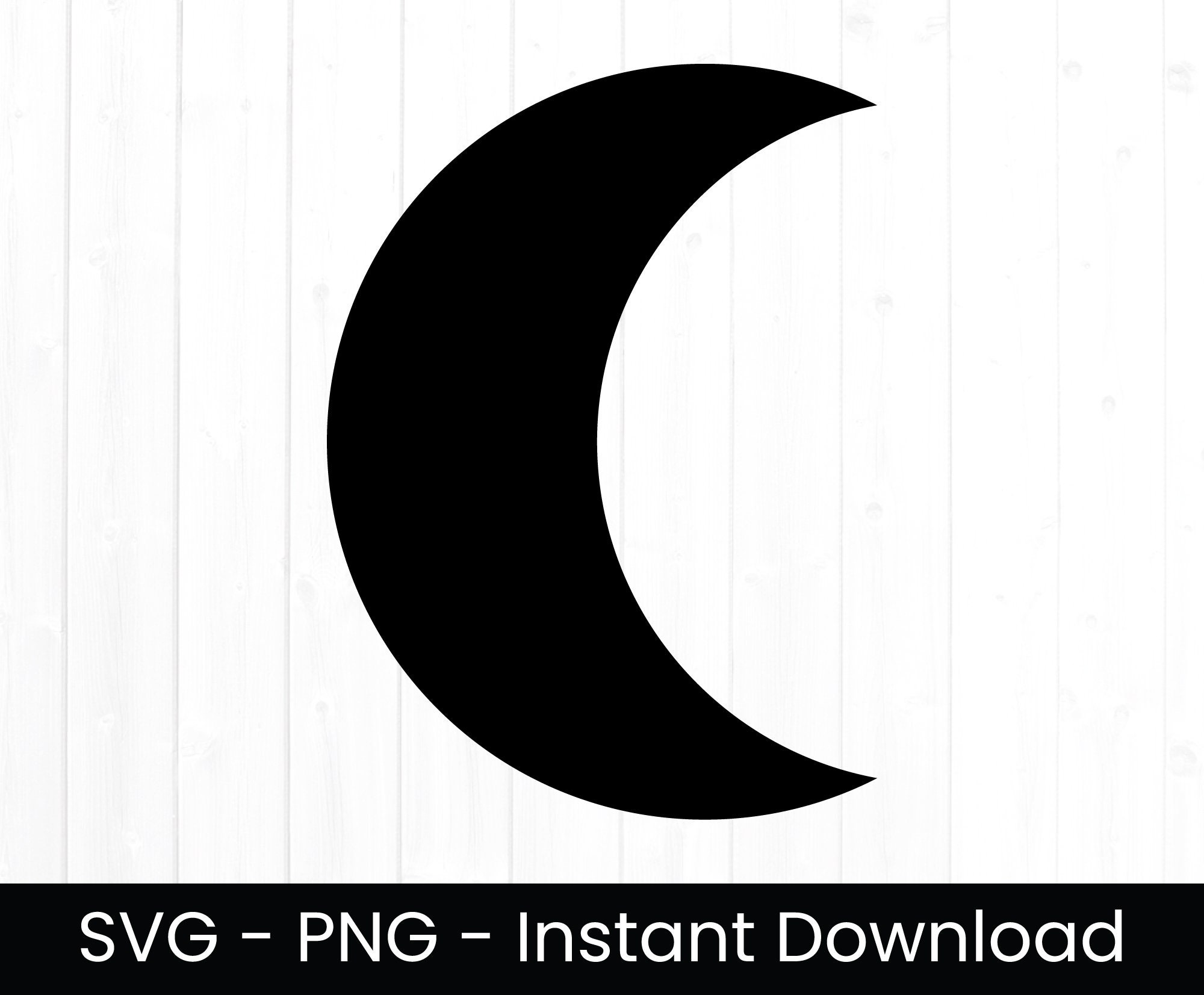 Moon Svg Night Png - Half Moon Vector, Transparent Png - vhv