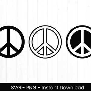 Peace Sign SVG Bundle, Cut File, Commercial Use, Peace Sign Png, Clipart PNG, Digital Download, Instant Download