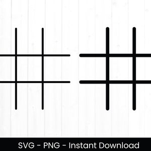 Tic Tac Toe Cut File, Commercial Use File, Digital Download, Game Board, Game SVG, Svg Design, Tic Tac Toe Png