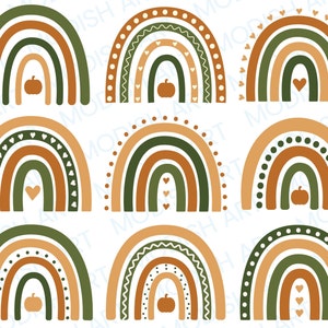 Boho Rainbow SVG, arquivo de corte para uso comercial, Boho Rainbow em camadas, arquivo de corte, Boho PNG, clipart, design de camiseta fofa, corações