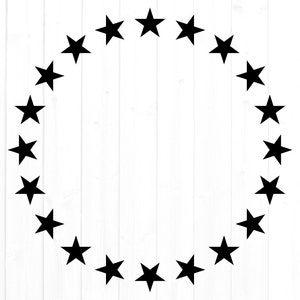 Star Circle Frame SVG, Commercial Use SVG, Cut File, Monogram Frame Png, Shape Frame, Star Frame, Clipart image 2