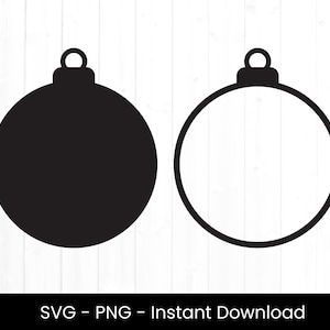 Ornamento SVG para uso comercial, enfeite de Natal SVG, arquivo de corte, decoração de feriado, Natal Png, decoração de árvore, download instantâneo