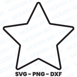商用利用のための星のSVG、星のアウトラインPNG、丸い星のデザイン、基本的な形状のSVG、星の形のクリップアート、カットファイル、即時ダウンロード