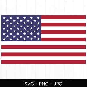 Bandiera americana Svg per uso commerciale, Clipart bandiera degli Stati Uniti, File di taglio a strati, Design digitale, Jpg patriottico, Download immediato