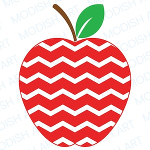 Chevron Apple Svg, Pliki do cięcia do użytku komercyjnego, Projekt nauczyciela Apple, Projekt klasy, Sublimacja PNG, Natychmiastowe pobieranie, Powrót do szkoły