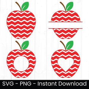 Pacote Chevron Apple SVG, arquivo cortado, uso comercial, arquivo digital, professor png, monograma, sala de aula SVG, design de cozinha da Apple