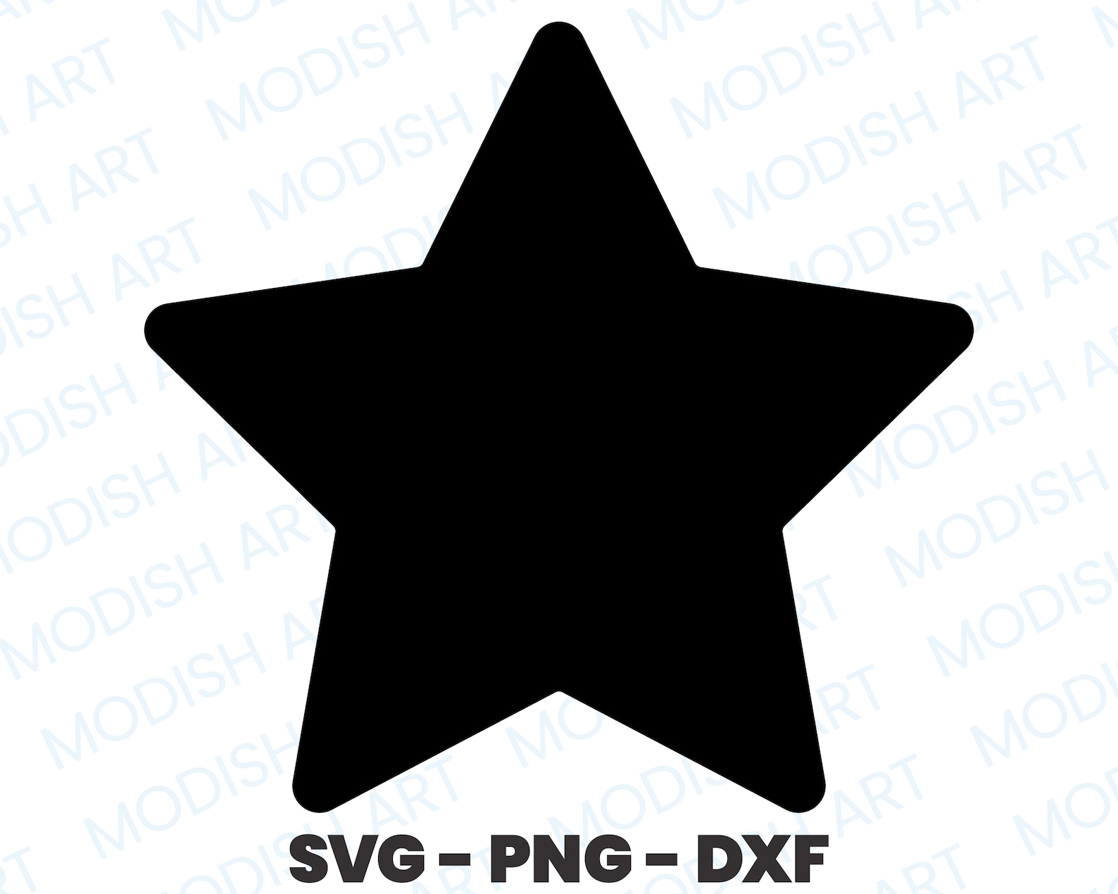 Rounded Star for Commercial Use, Star Png, Cut File, Instant Download ...