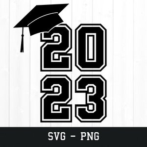 2023 Afstuderen SVG, Commercieel Gebruik Cut File, High School Class of 2023, Tshirt Design, Instant Download PNG, Klasse van PNG