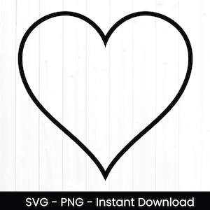 Hartoverzicht SVG, hart Svg voor commercieel gebruik, gesneden bestand, hartlijst, digitaal ontwerp, direct downloaden, vorm png, Valentijn