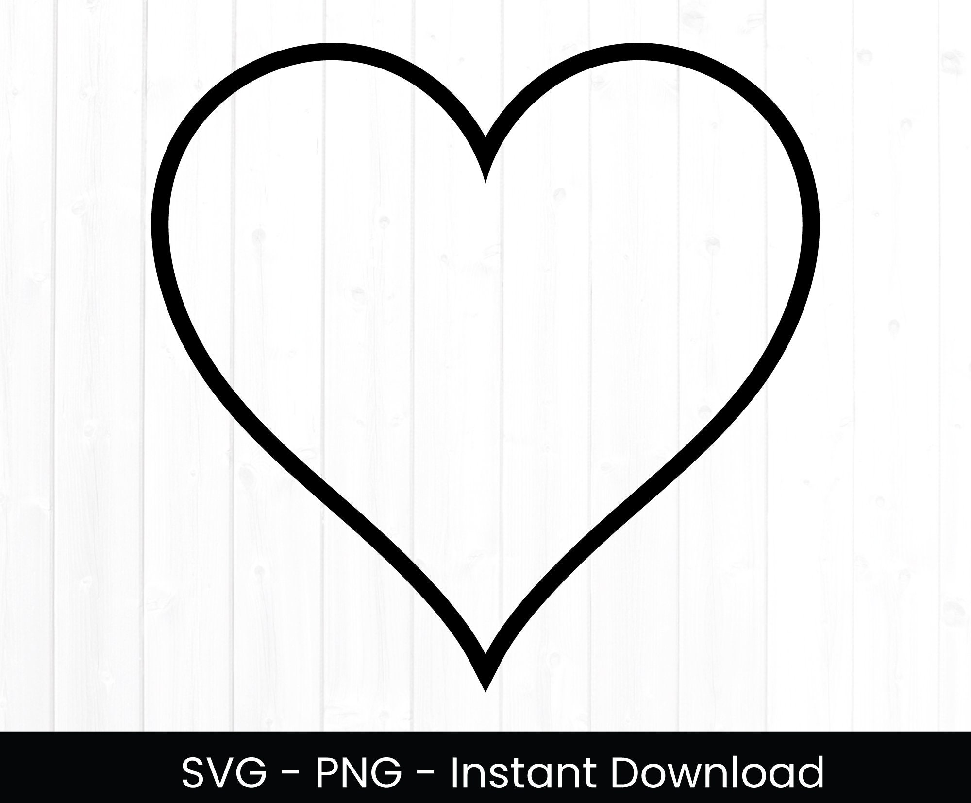 Heart Outline SVG For Cricut Heart Svg For Commercial Use Etsy