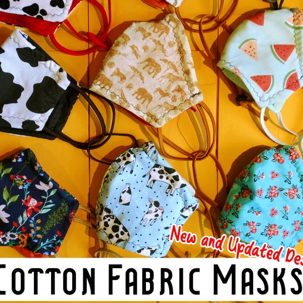 QUALITY HANDMADE - Adjustable Multi-Layer Face Masks with Nose Wire and Pocket For Filters (included) - Adjustable Strap - For ALL Ages