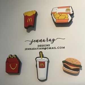 Favorite Fast Food Charm | Clog Charm | Bubble Slide Charm | Bag Charm | Silicone Bracelet Charm