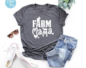 Farm Mama Shirt, Animal Lover, Goat Lover Tshirt, Goats, Barn Life, Funny, Farm Life, Gift