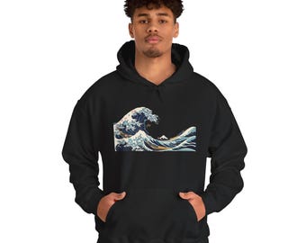Four Seasons Wave-hoody | Woodblock ukiyo-e, Japanse kunst, uniseks