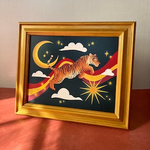 Lunar Tiger Art Print / Home Décor, 8x10