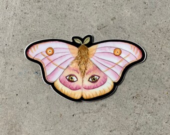 Celestial Moth Sticker - 3 inch Die Cut