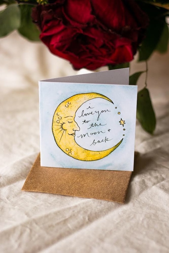 Mini Card - Moon & Back Mini Card - Moon & Back
