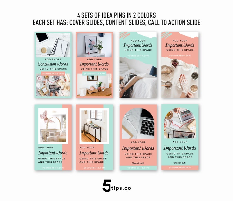Pinterest Idea Pin Templates for Your Blog Business Animated Canva ...