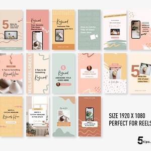 Instagram Templates Reels & IGTV Covers Kit Canva Templates - Etsy