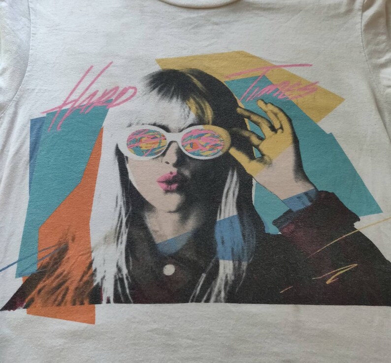 Retro Hard Times Tee Shirt 80/'s 90/'s Aesthetic Unisex S