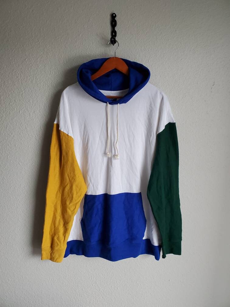 Primary color top block hoodie