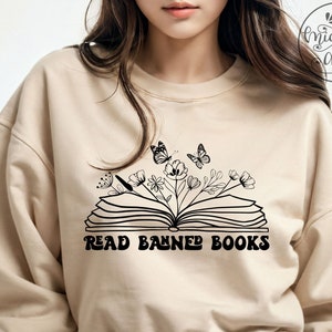 Read Banned Books SVG PNG, Banned Books Svg, Book Lover Svg, Book Worm Svg, Smut Reader Svg, Funny Reading Shirt Svg, Read Svg, Bookish Gift
